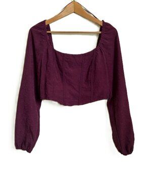Kirious LA Corset Style Crop Top – Burgundy Wine – Juniors XL
